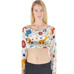 Pet Animal 03 Long Sleeve Crop Top