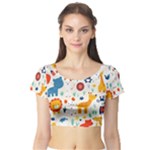 Pet Animal 03 Short Sleeve Crop Top