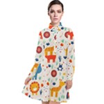 Pet Animal 03 Long Sleeve Chiffon Shirt Dress