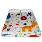 Pet Animal 03 Fitted Sheet (Queen Size)