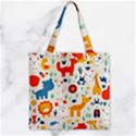 Zipper Grocery Tote Bag 