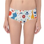 Pet Animal 03 Mid-Waist Bikini Bottoms