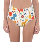 Pet Animal 03 Reversible High-Waist Bikini Bottoms