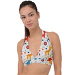 Pet Animal 03 Halter Plunge Bikini Top