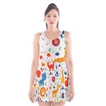 Pet Animal 03 Scoop Neck Skater Dress