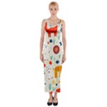 Pet Animal 03 Fitted Maxi Dress