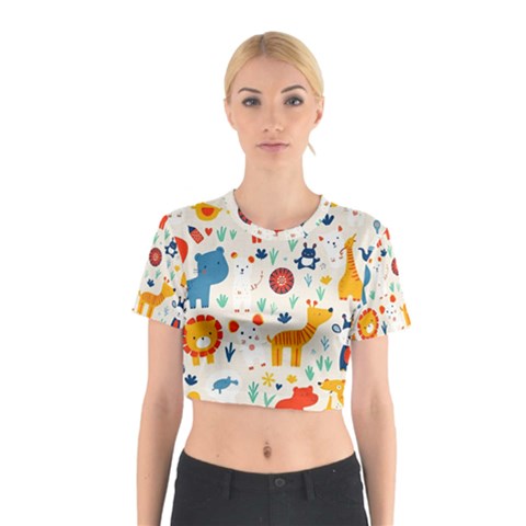 Pet Animal 03 Cotton Crop Top from ArtsNow.com