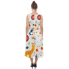 Midi Tie-Back Chiffon Dress 