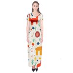 Pet Animal 03 Short Sleeve Maxi Dress