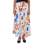 Pet Animal 03 Flared Maxi Skirt