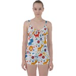 Pet Animal 03 Tie Front Two Piece Tankini