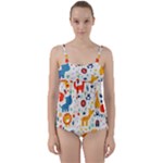 Pet Animal 03 Twist Front Tankini Set