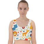 Pet Animal 03 Velvet Racer Back Crop Top