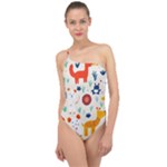 Pet Animal 03 Classic One Shoulder Swimsuit