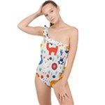 Pet Animal 03 Frilly One Shoulder Swimsuit