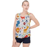 Pet Animal 03 Bubble Hem Chiffon Tank Top