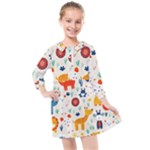 Pet Animal 03 Kids  Quarter Sleeve Shirt Dress