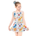 Pet Animal 03 Kids  Skater Dress Swimsuit