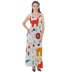 Pet Animal 03 Sleeveless Velour Maxi Dress