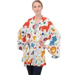 Pet Animal 03 Long Sleeve Velvet Kimono 