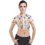 Pet Animal 03 Short Sleeve Cropped Jacket