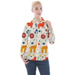 Pet Animal 03 Women s Long Sleeve Pocket Shirt