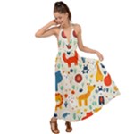 Pet Animal 03 Backless Maxi Beach Dress