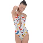 Pet Animal 03 Plunge Cut Halter Swimsuit