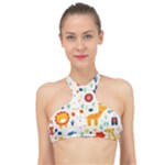 Pet Animal 03 High Neck Bikini Top