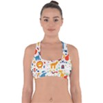 Pet Animal 03 Cross Back Hipster Bikini Top 