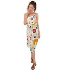 Waist Tie Cover Up Chiffon Dress 