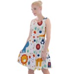 Pet Animal 03 Knee Length Skater Dress