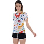 Pet Animal 03 Back Circle Cutout Sports T-Shirt