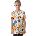 Pet Animal 03 Fold Over Open Sleeve Top