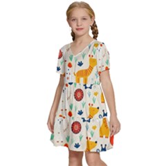 Kids  Short Sleeve Tiered Mini Dress 