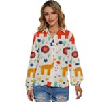 Pet Animal 03 Women s Long Sleeve Button Up Shirt