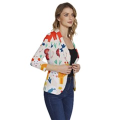 Women s One-Button 3/4 Sleeve Short Jacket 