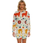 Pet Animal 03 Womens Long Sleeve Shirt Dress