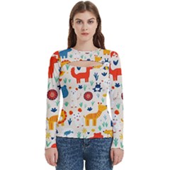 Pet Animal 03 Women s Cut Out Long Sleeve T