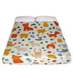 Pet Animal 04 Fitted Sheet (Queen Size)