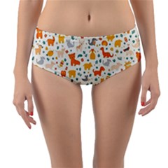 Reversible Mid-Waist Bikini Bottoms 