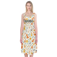 Pet Animal 04 Midi Sleeveless Dress from ArtsNow.com