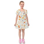 Pet Animal 04 Kids  Short Sleeve Velvet Dress