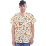 Pet Animal 04 Men s V-Neck Scrub Top