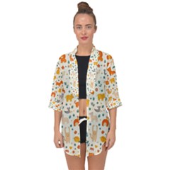 Open Front Chiffon Kimono 