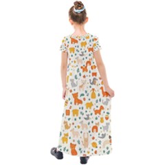 Kids  Short Sleeve Maxi Dress 