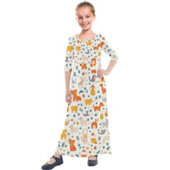 Kids  Quarter Sleeve Maxi Dress 