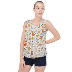 Bubble Hem Chiffon Tank Top 