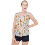 Pet Animal 04 Bubble Hem Chiffon Tank Top