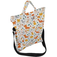 Fold Over Handle Tote Bag 